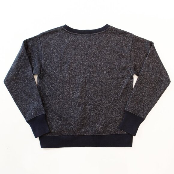 J.Crew Metallic Pullover Sweatshirt | Navy Sparkle Crew for Fall Sporting Events - Picture 4 of 8